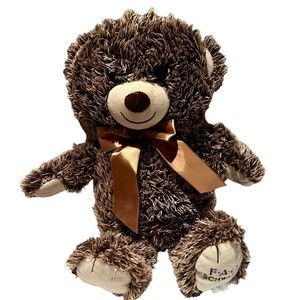 FAO Schwarz Teddy Bear 2018 Bears‎ That Care Fuzzy Gold Bow Logo 19" Overall